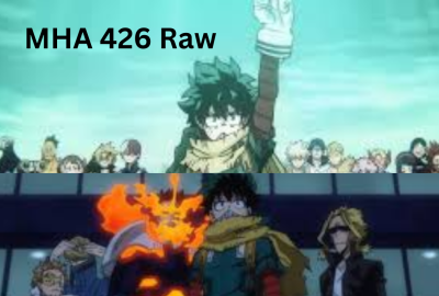 Key characters from My Hero Academia engaged in intense action scenes, hinting at the thrilling developments in MHA 426 Raw