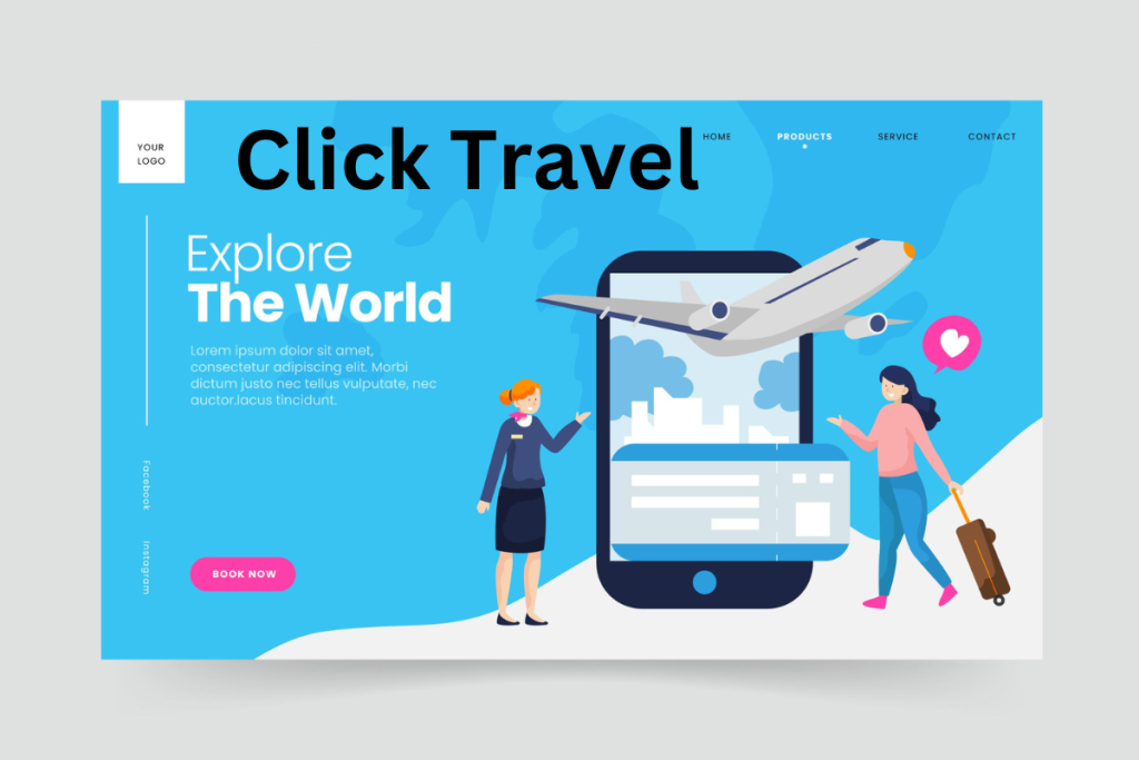 Booking confirmation for a flight and hotel made through Click Travel, emphasizing the seamless integration of travel services