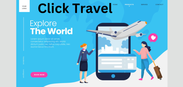 Booking confirmation for a flight and hotel made through Click Travel, emphasizing the seamless integration of travel services