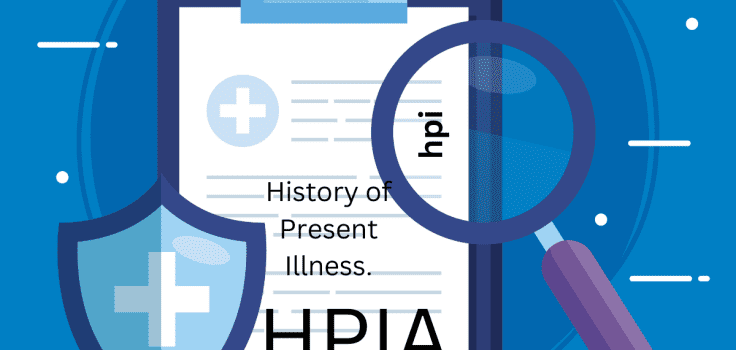 Doctor and patient discussing symptoms, illustrating the HPIA (History of Present Illness Assessment) in medical documentation