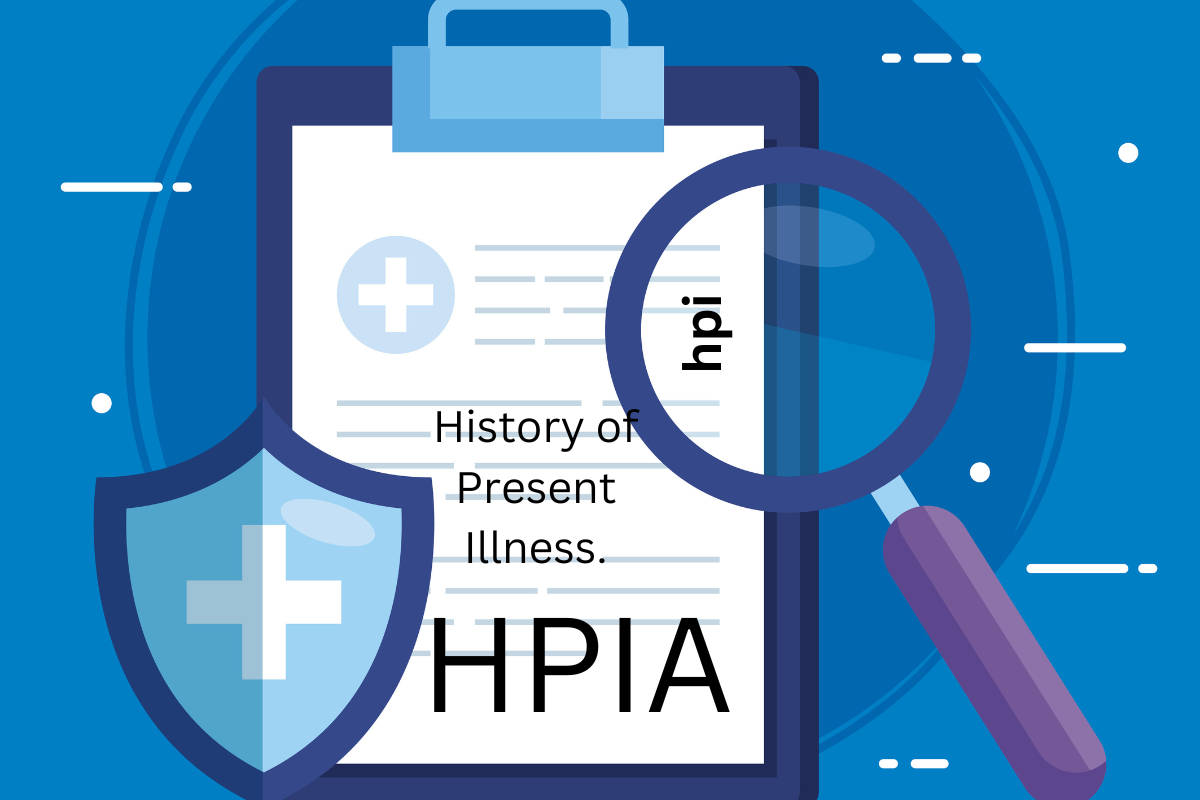 Doctor and patient discussing symptoms, illustrating the HPIA (History of Present Illness Assessment) in medical documentation