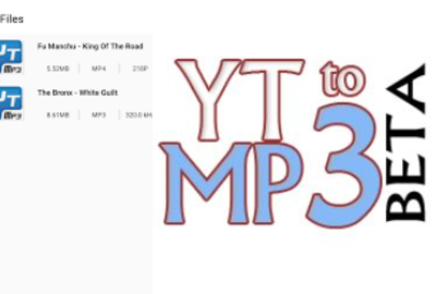 Logo of YT to MP3 Beta, with the text 'YT to MP3' in stylized red and blue letters, indicating a YouTube to MP3 conversion service in its beta version in Yttomp3